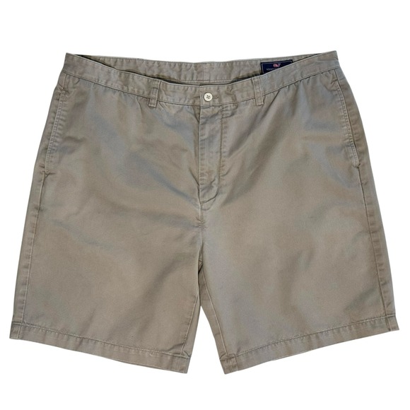 Vineyard Vines‎ Men's Size 40 Stretch Breaker Shorts Flat Front Casual Beige - Picture 1 of 8